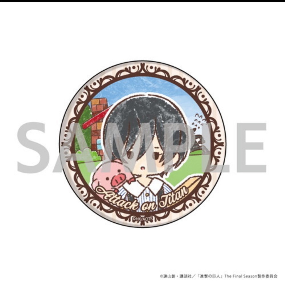 Attack on Titan Mikasa Ackerman GraffArt Can Badge Shingeki no Kyojin Douwa ver